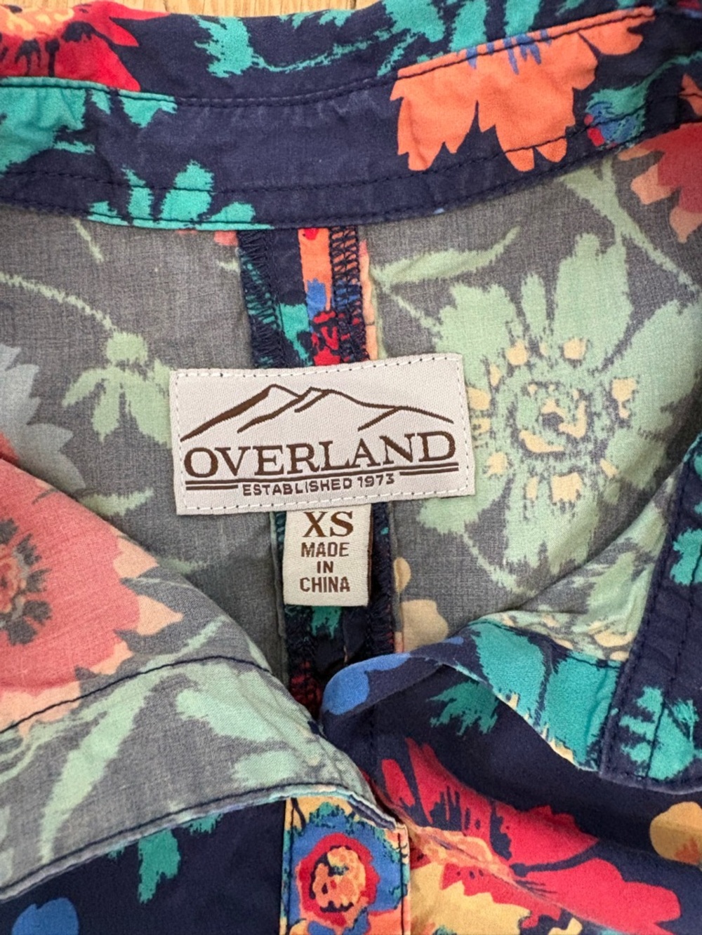 Overland Helen Floral Lyocell Button Down Shirt - Boho Artsy Utility Top XS - Picture 5 of 8